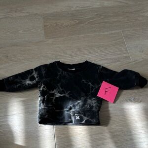 Kids Black and Gray Tie-Dye Sweatshirt